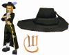 Cavalier Hat - Black Leather