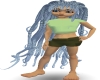 Blue anime Kitten Hair