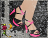 ~P~Pink/black Sandals