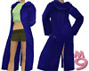 Blue Long Hoody Layerable