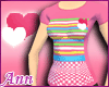 ANN Heart Long Tee PINK