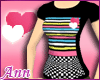ANN Heart long tee BLK