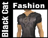 Black Leather Laced Top