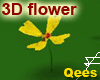 3D flowers yellow +