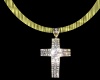 "Bling" Cross on Gold
