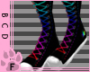 -BCD- Blk&RBow Sneakers