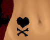 skull heart tattoo