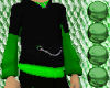 Green/Black Chain Hoody