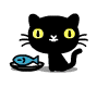 Kitty with fish Animated