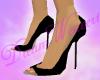 Peeptoe Pumps in Black
