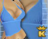 {K} Blue Halter Top