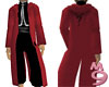 Long Hoody Coat Red