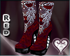 Queens red boots