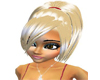 Shiny blond hair