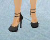 Blk Satin Stilettos