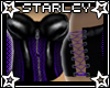Vinyl Mesh Corset-Purple