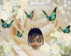 5 Irridescent Butterflie