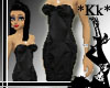 *Kk* black silky dress