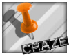 C ~ Orange Drawing Pin