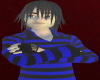 Black and Blue Emo Shirt