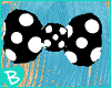 ~BZ~ R PolkaDotBow Black
