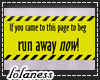 Warning: Beggars Run