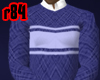 [r84] Striped BluSweater