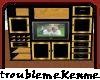 Black and Gold TV Hutch