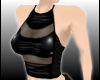 Latex Lycra Halter Black