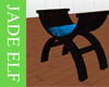 Japanese blue silk seat