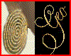 Geo Gold Swirl Earings