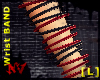 Wristbands- RED/BLACK L