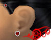 Ruby Heart Earrings