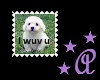 I wuv u stamp