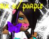 Blackw/purple hair