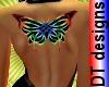 butterfly tribal celtic rainbow back tattoo