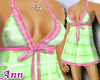 ANN Plaid Halter APPLE