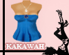 *Kk* silky blue top