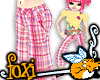 [Foxi]pink plaid bermuda