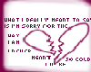 I'm sorry for