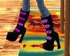 BLACK AND FUSHA BOOTS
