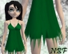 ripped green angel dress