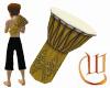 Djembe Drum - light (back)