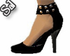 Black Stud Ankle Strap