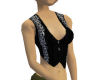 [NS]Vest Black Patterned