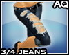 *AQ*Torn Capris Dark