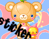 Bear and Chick Sticker