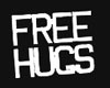 Free Hugs Black Balloon