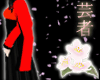 Red Hakama sleaves
