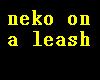 a neko on a leash